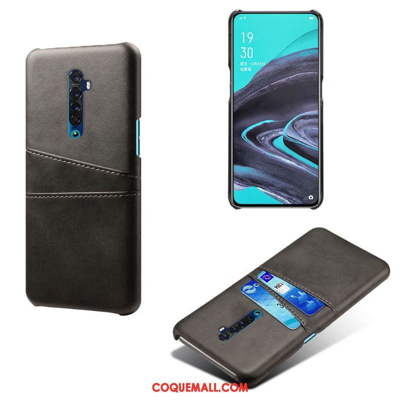 Étui Oppo Reno 2 Qualité Carte Foncé, Coque Oppo Reno 2 Téléphone Portable Protection Braun