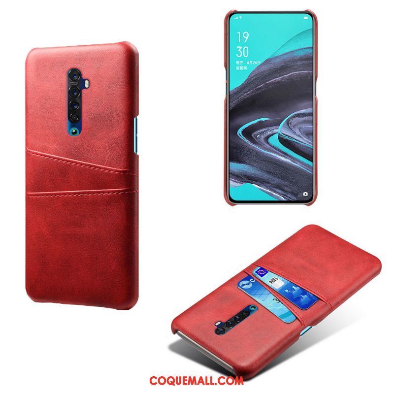 Étui Oppo Reno 2 Qualité Carte Foncé, Coque Oppo Reno 2 Téléphone Portable Protection Braun