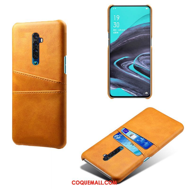 Étui Oppo Reno 2 Qualité Carte Foncé, Coque Oppo Reno 2 Téléphone Portable Protection Braun