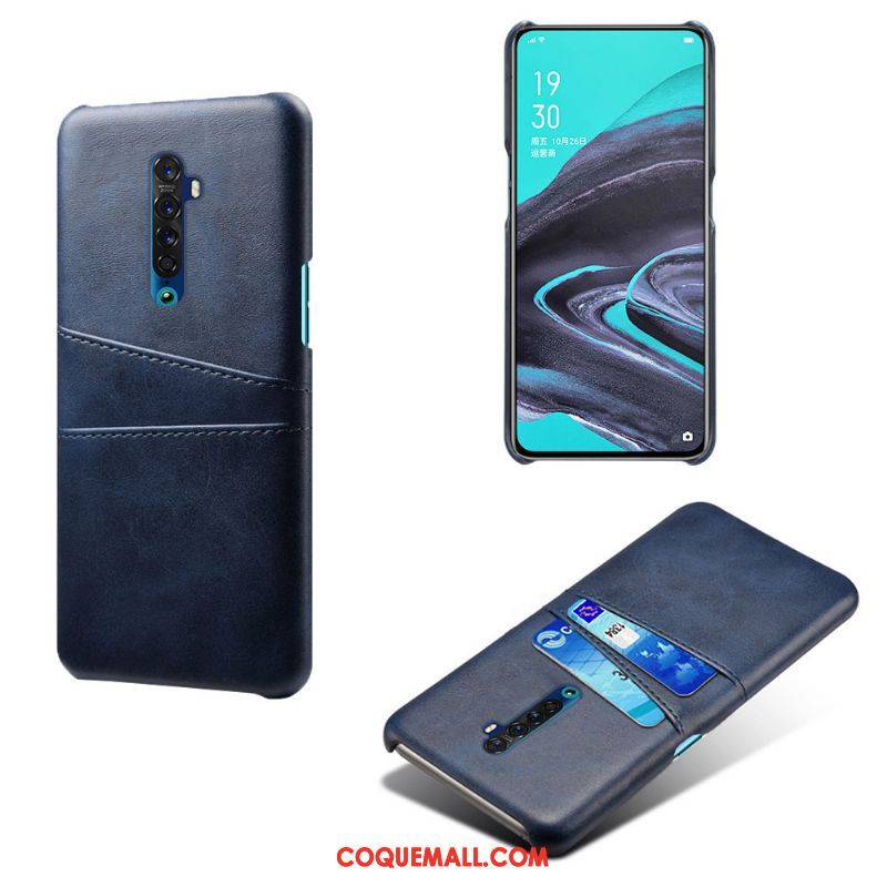 Étui Oppo Reno 2 Qualité Carte Foncé, Coque Oppo Reno 2 Téléphone Portable Protection Braun