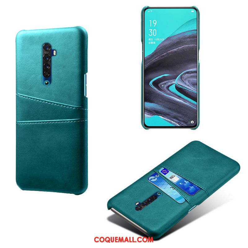 Étui Oppo Reno 2 Qualité Carte Foncé, Coque Oppo Reno 2 Téléphone Portable Protection Braun