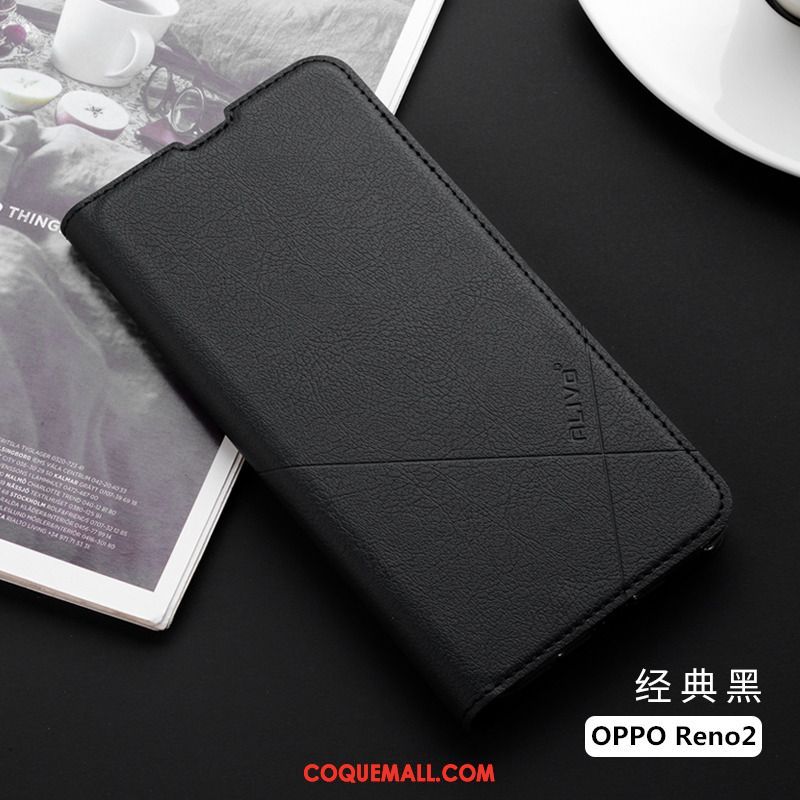 Étui Oppo Reno 2 Tout Compris En Cuir Mode, Coque Oppo Reno 2 Téléphone Portable Personnalité