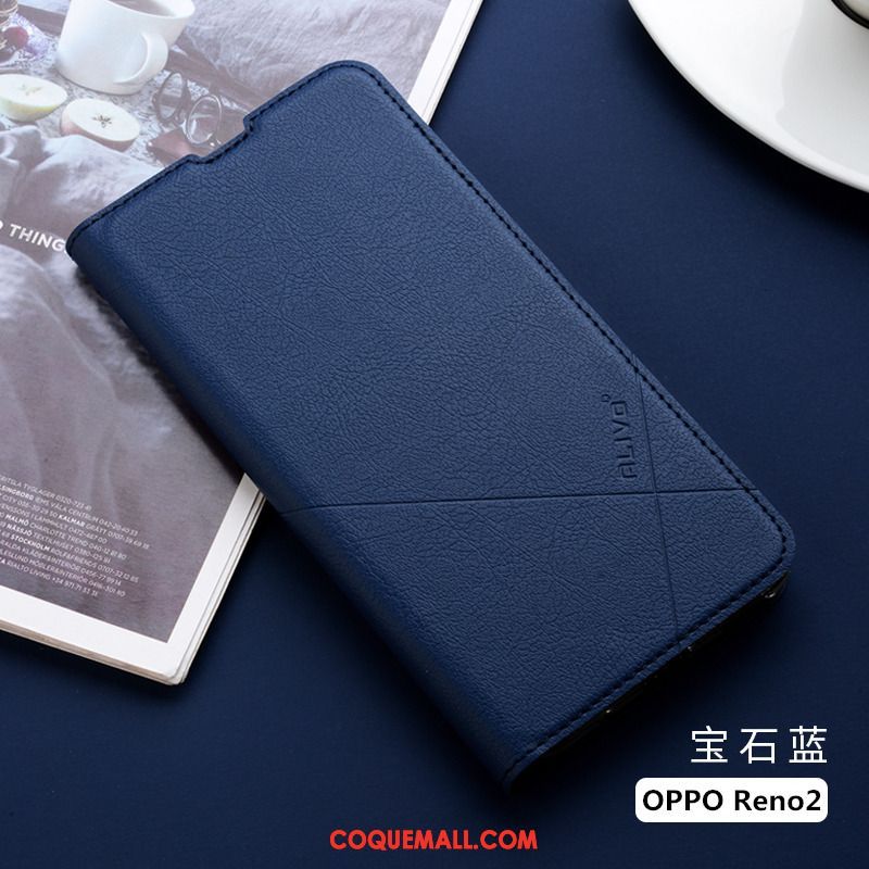 Étui Oppo Reno 2 Tout Compris En Cuir Mode, Coque Oppo Reno 2 Téléphone Portable Personnalité