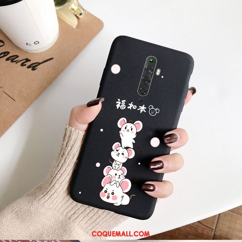 Étui Oppo Reno 2 Z Amoureux Délavé En Daim Nouveau, Coque Oppo Reno 2 Z Dessin Animé Simple