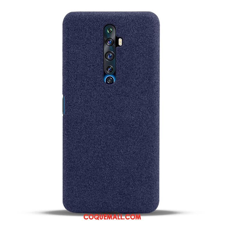 Étui Oppo Reno 2 Z Délavé En Daim Toile Personnalité, Coque Oppo Reno 2 Z Noir Incassable