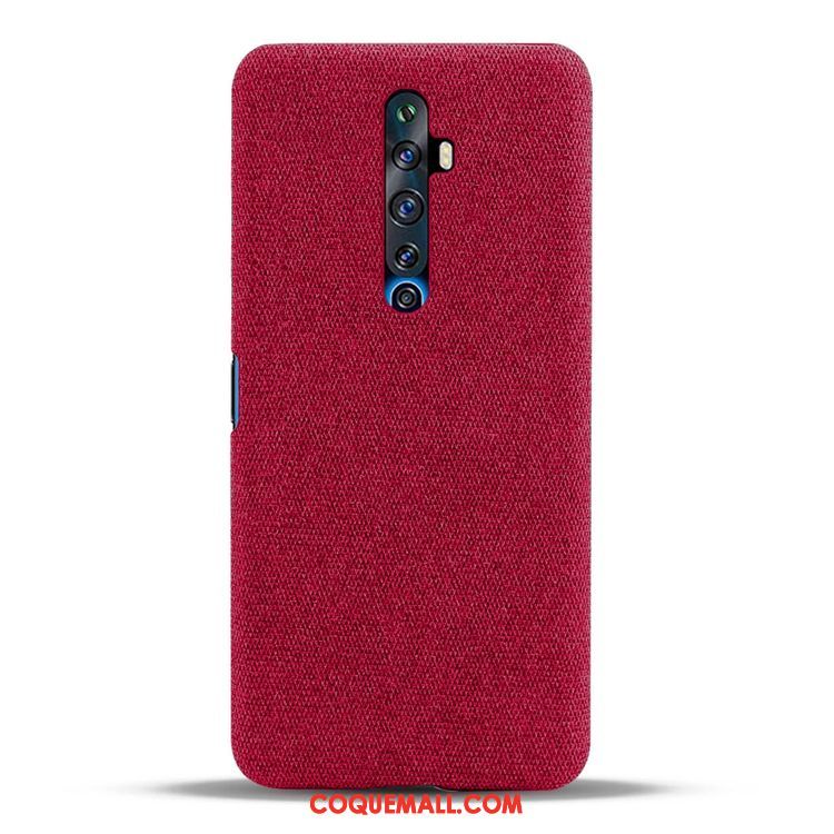 Étui Oppo Reno 2 Z Délavé En Daim Toile Personnalité, Coque Oppo Reno 2 Z Noir Incassable