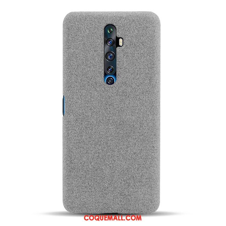 Étui Oppo Reno 2 Z Délavé En Daim Toile Personnalité, Coque Oppo Reno 2 Z Noir Incassable