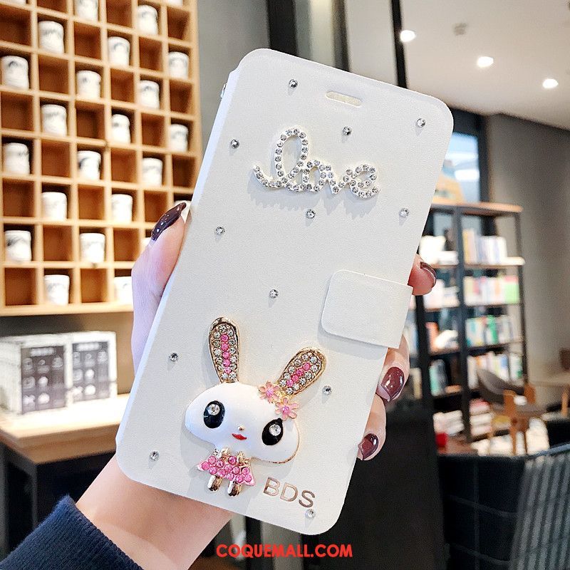 Étui Oppo Reno 2 Z Protection En Cuir Ornements Suspendus, Coque Oppo Reno 2 Z Strass Incassable