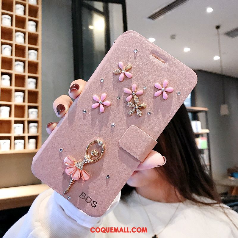 Étui Oppo Reno 2 Z Protection En Cuir Ornements Suspendus, Coque Oppo Reno 2 Z Strass Incassable