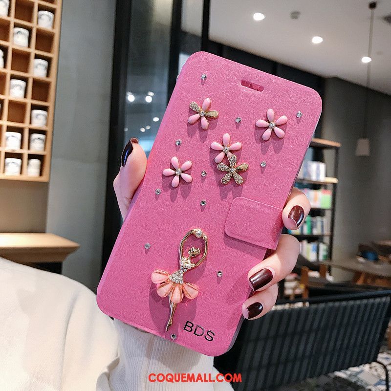 Étui Oppo Reno 2 Z Protection En Cuir Ornements Suspendus, Coque Oppo Reno 2 Z Strass Incassable