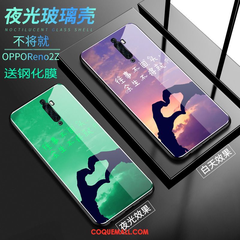 Étui Oppo Reno 2 Z Protection Fluide Doux Téléphone Portable, Coque Oppo Reno 2 Z Tempérer Incassable