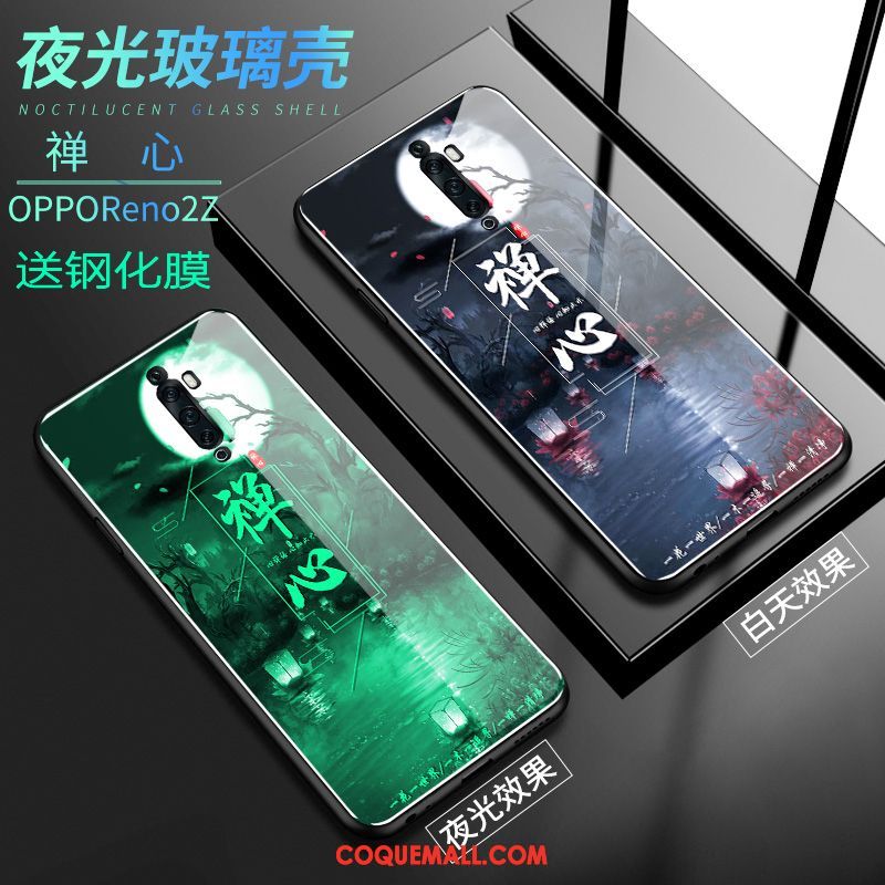 Étui Oppo Reno 2 Z Protection Fluide Doux Téléphone Portable, Coque Oppo Reno 2 Z Tempérer Incassable