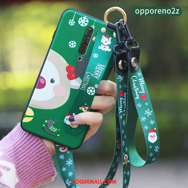 Étui Oppo Reno 2 Z Tempérer Longue Noël, Coque Oppo Reno 2 Z Téléphone Portable Cerf