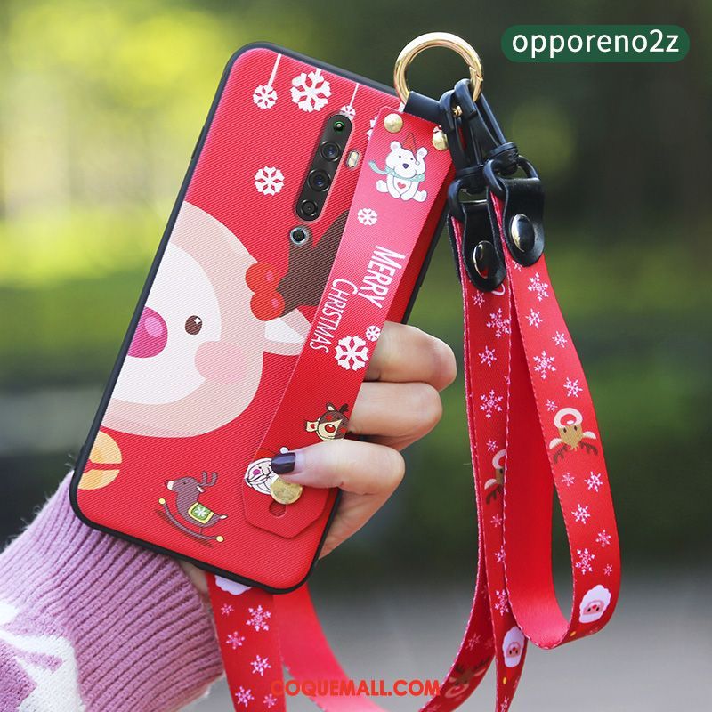 Étui Oppo Reno 2 Z Tempérer Longue Noël, Coque Oppo Reno 2 Z Téléphone Portable Cerf