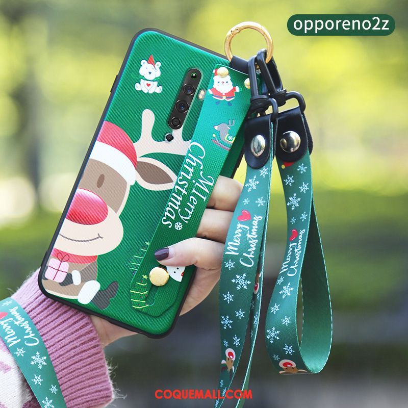 Étui Oppo Reno 2 Z Tempérer Longue Noël, Coque Oppo Reno 2 Z Téléphone Portable Cerf