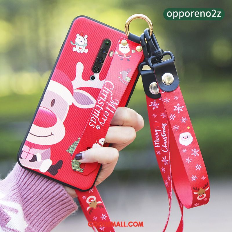 Étui Oppo Reno 2 Z Tempérer Longue Noël, Coque Oppo Reno 2 Z Téléphone Portable Cerf