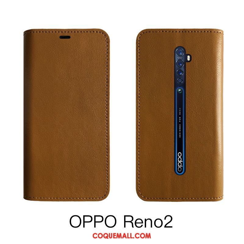 Étui Oppo Reno 2 Z Tempérer Tout Compris Noir, Coque Oppo Reno 2 Z Bovins Protection