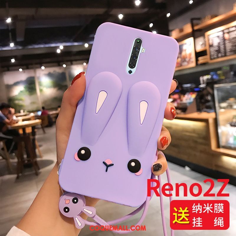 Étui Oppo Reno 2 Z Tout Compris Net Rouge Personnalité, Coque Oppo Reno 2 Z Fluide Doux Ornements Suspendus