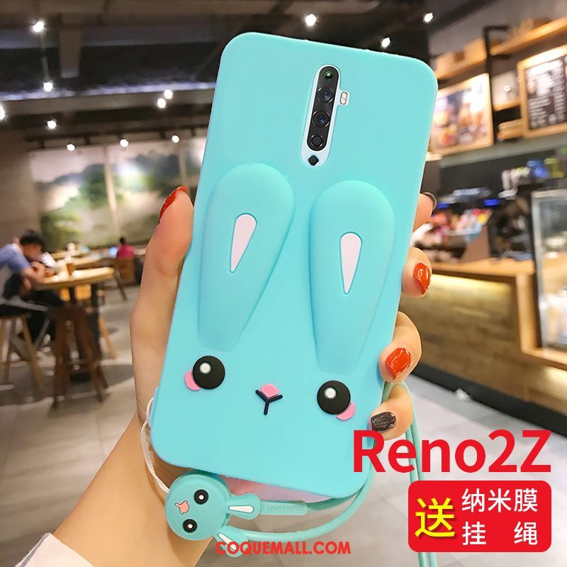 Étui Oppo Reno 2 Z Tout Compris Net Rouge Personnalité, Coque Oppo Reno 2 Z Fluide Doux Ornements Suspendus