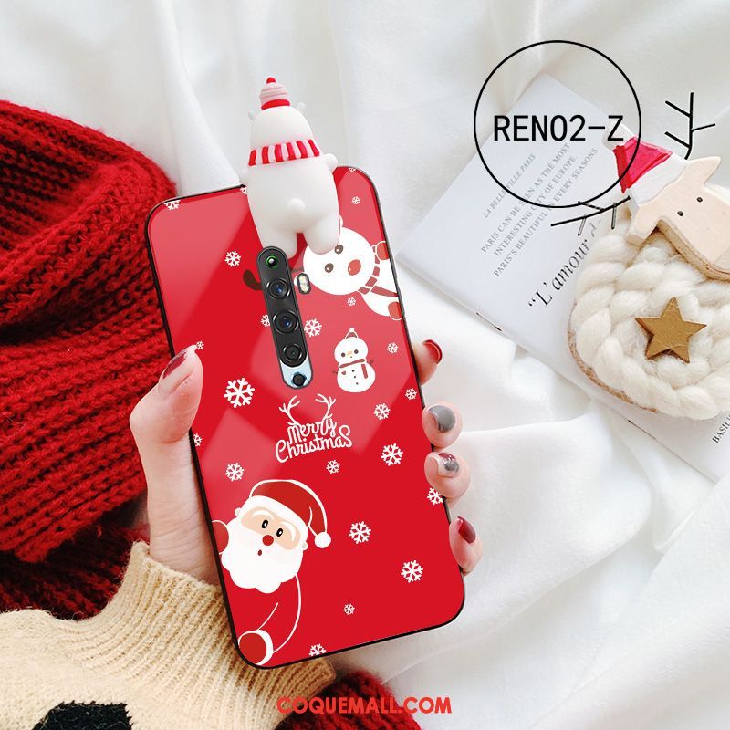 Étui Oppo Reno 2 Z Téléphone Portable Dessin Animé Noël, Coque Oppo Reno 2 Z Cerf Charmant