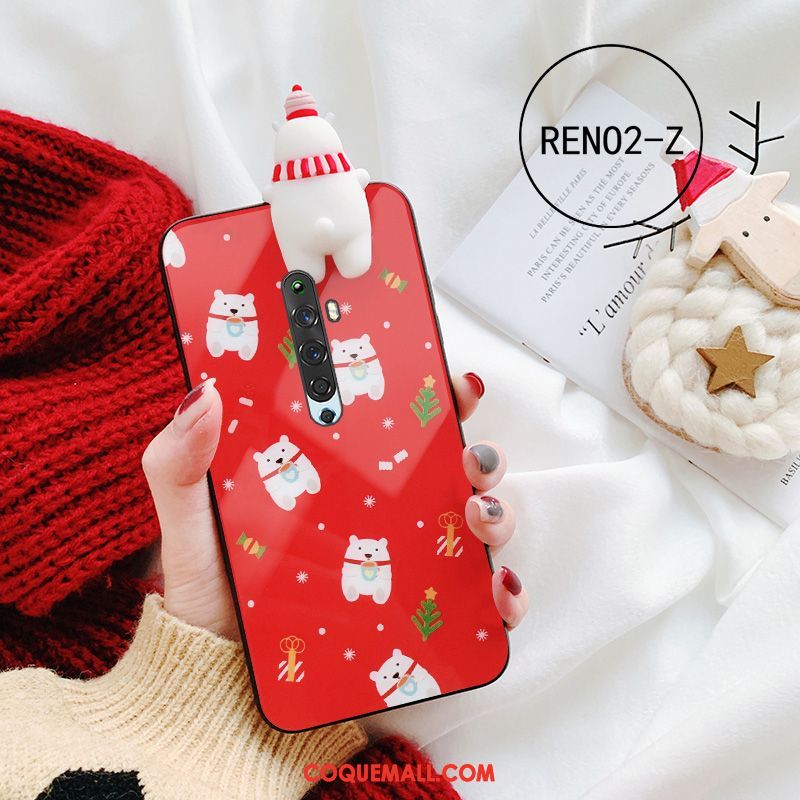 Étui Oppo Reno 2 Z Téléphone Portable Dessin Animé Noël, Coque Oppo Reno 2 Z Cerf Charmant