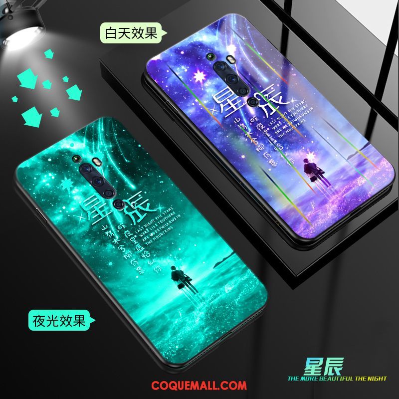 Étui Oppo Reno 2 Z Téléphone Portable Verre Tempérer, Coque Oppo Reno 2 Z Membrane Lumineuses