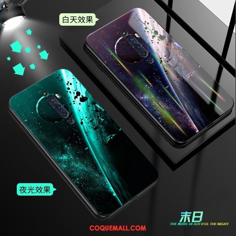 Étui Oppo Reno 2 Z Téléphone Portable Verre Tempérer, Coque Oppo Reno 2 Z Membrane Lumineuses