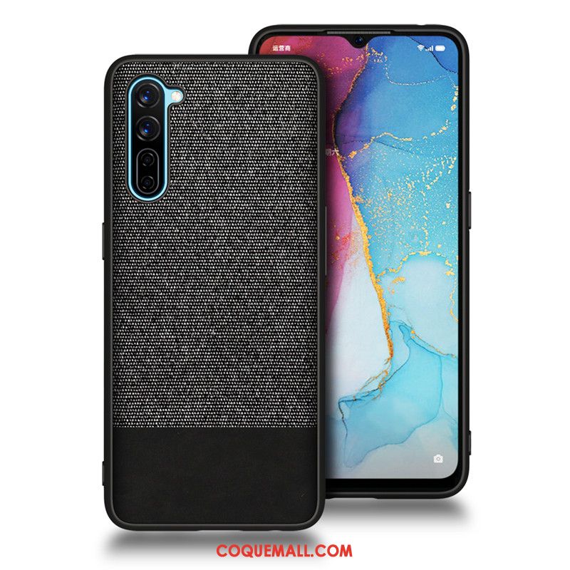 Étui Oppo Reno 3 Créatif Silicone Bleu, Coque Oppo Reno 3 Très Mince Protection