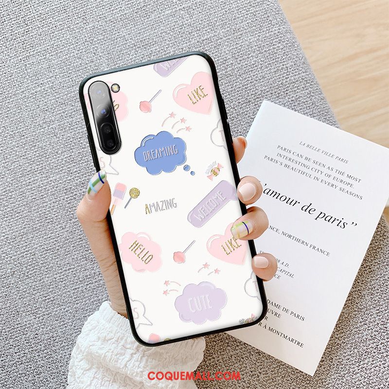 Étui Oppo Reno 3 Gaufrage Téléphone Portable Protection, Coque Oppo Reno 3 Personnalité Rose