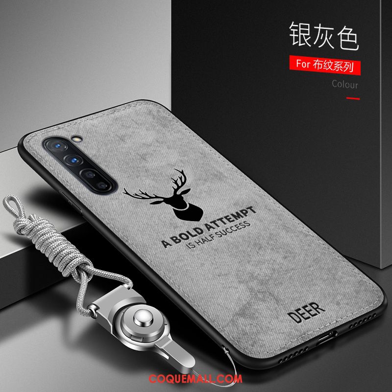 Étui Oppo Reno 3 Gris Tendance Très Mince, Coque Oppo Reno 3 Téléphone Portable Silicone