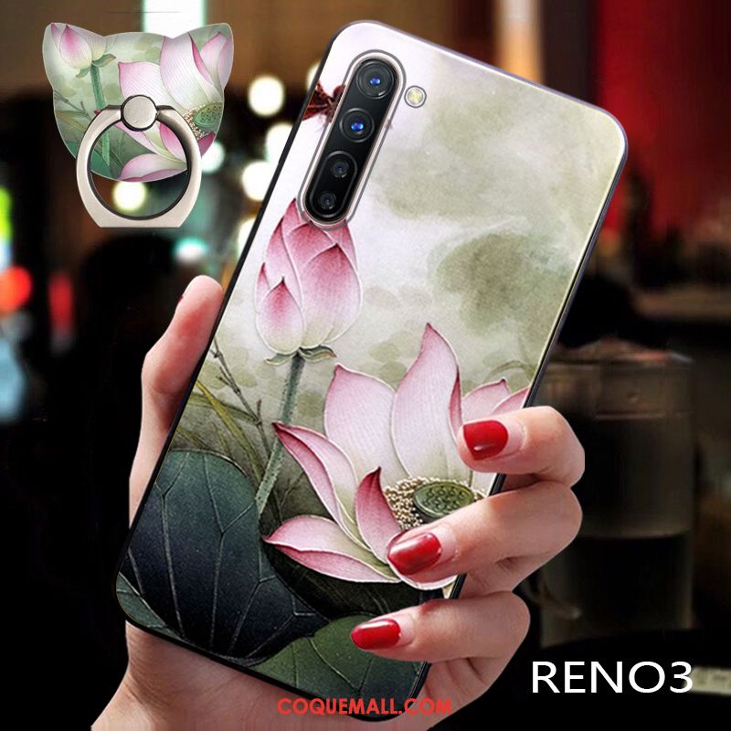 Étui Oppo Reno 3 Marque De Tendance Téléphone Portable Vent, Coque Oppo Reno 3 Créatif Silicone