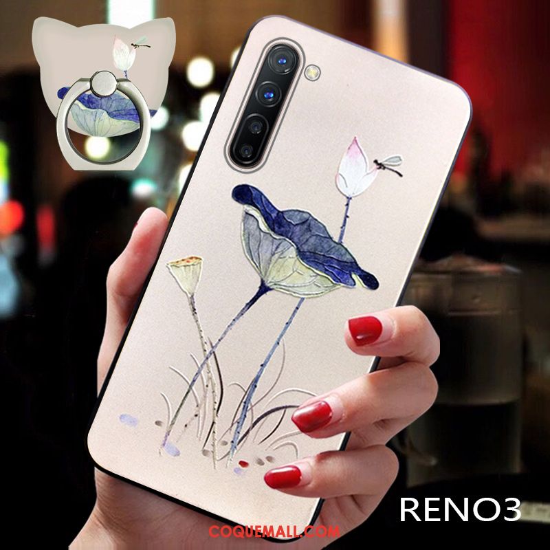 Étui Oppo Reno 3 Marque De Tendance Téléphone Portable Vent, Coque Oppo Reno 3 Créatif Silicone