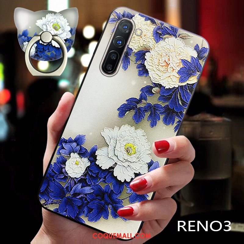 Étui Oppo Reno 3 Marque De Tendance Téléphone Portable Vent, Coque Oppo Reno 3 Créatif Silicone