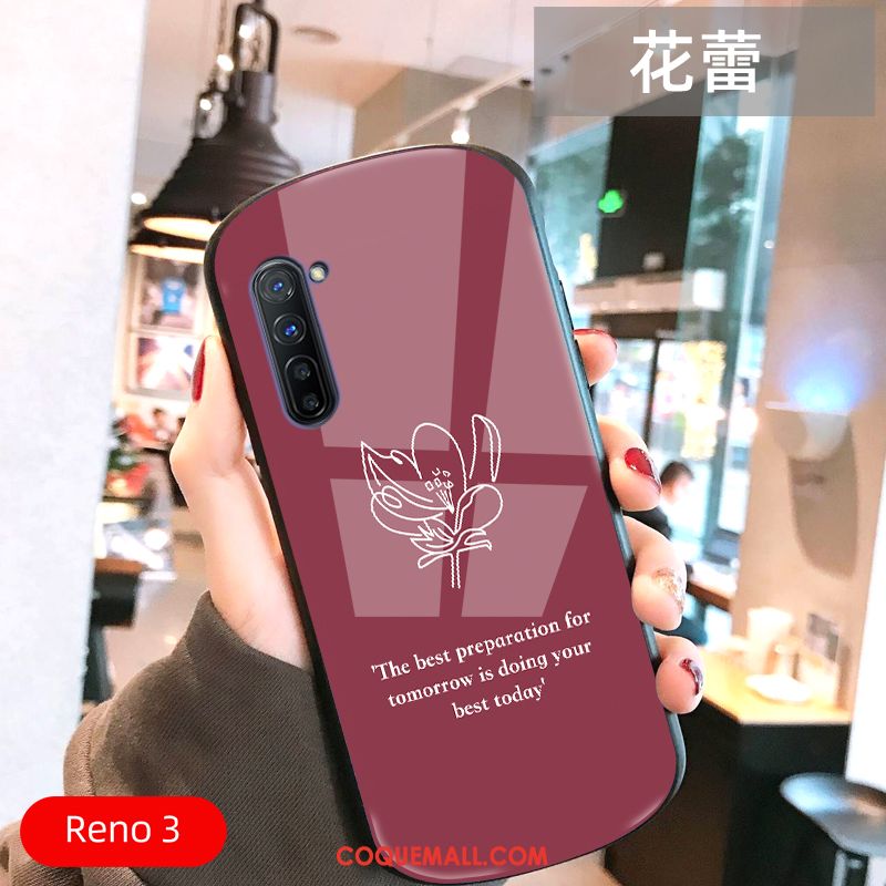 Étui Oppo Reno 3 Petit Frais Très Mince, Coque Oppo Reno 3 Arc Téléphone Portable