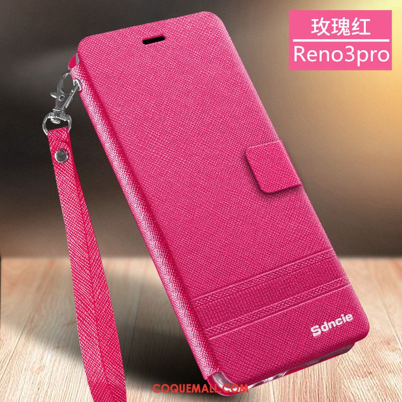 Étui Oppo Reno 3 Pro En Cuir Business Protection, Coque Oppo Reno 3 Pro Or Téléphone Portable