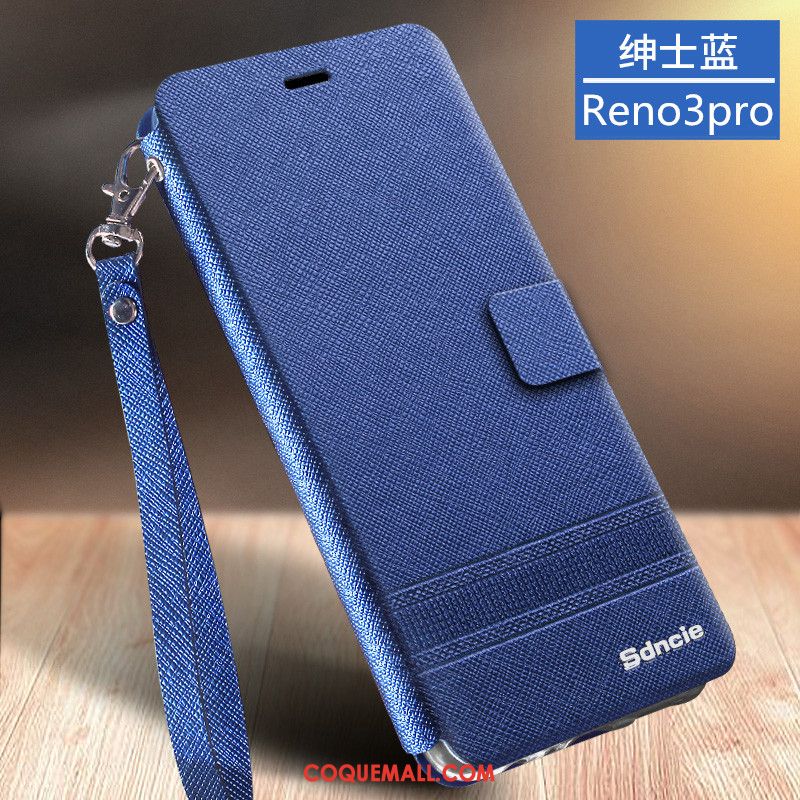 Étui Oppo Reno 3 Pro En Cuir Business Protection, Coque Oppo Reno 3 Pro Or Téléphone Portable