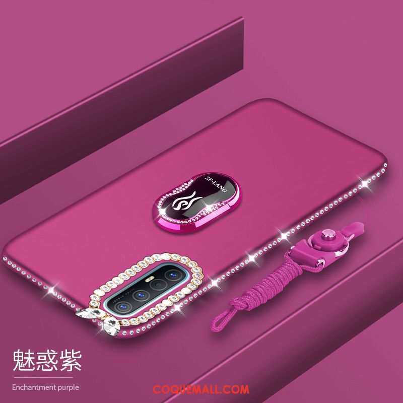 Étui Oppo Reno 3 Pro Légère Rouge Téléphone Portable, Coque Oppo Reno 3 Pro Fluide Doux Incassable