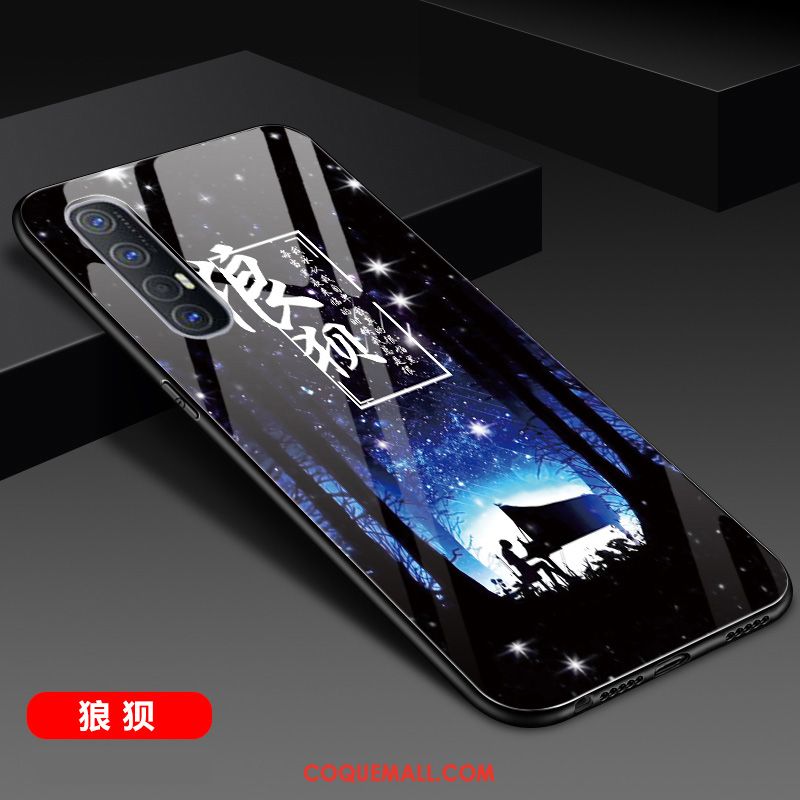 Étui Oppo Reno 3 Pro Mode Téléphone Portable Noir, Coque Oppo Reno 3 Pro Protection Incassable