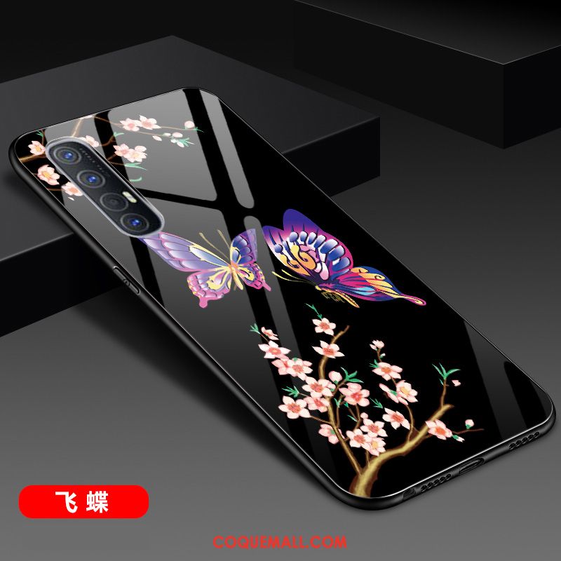 Étui Oppo Reno 3 Pro Mode Téléphone Portable Noir, Coque Oppo Reno 3 Pro Protection Incassable
