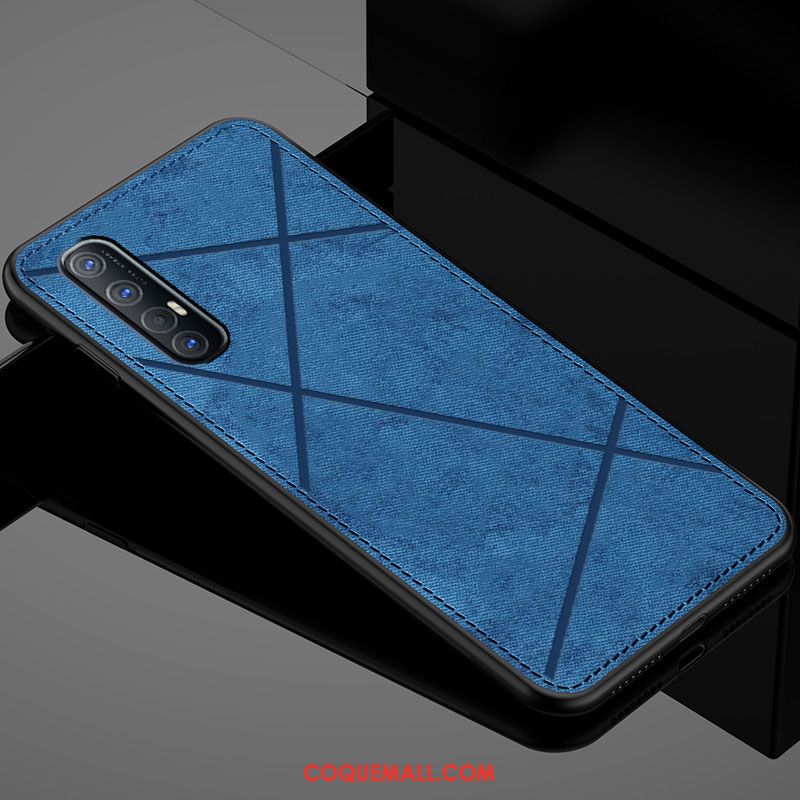 Étui Oppo Reno 3 Pro Modèle Fleurie Bleu Fluide Doux, Coque Oppo Reno 3 Pro Protection Très Mince