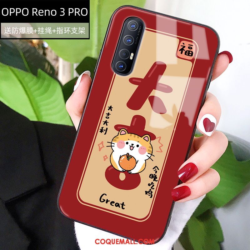 Étui Oppo Reno 3 Pro Silicone Protection Verre, Coque Oppo Reno 3 Pro Tout Compris Téléphone Portable