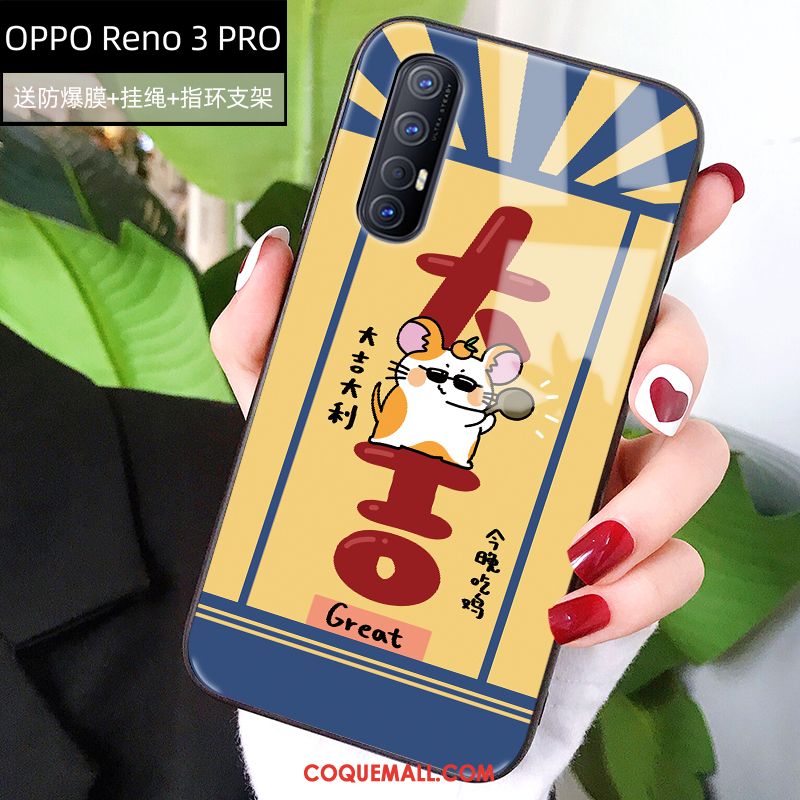 Étui Oppo Reno 3 Pro Silicone Protection Verre, Coque Oppo Reno 3 Pro Tout Compris Téléphone Portable