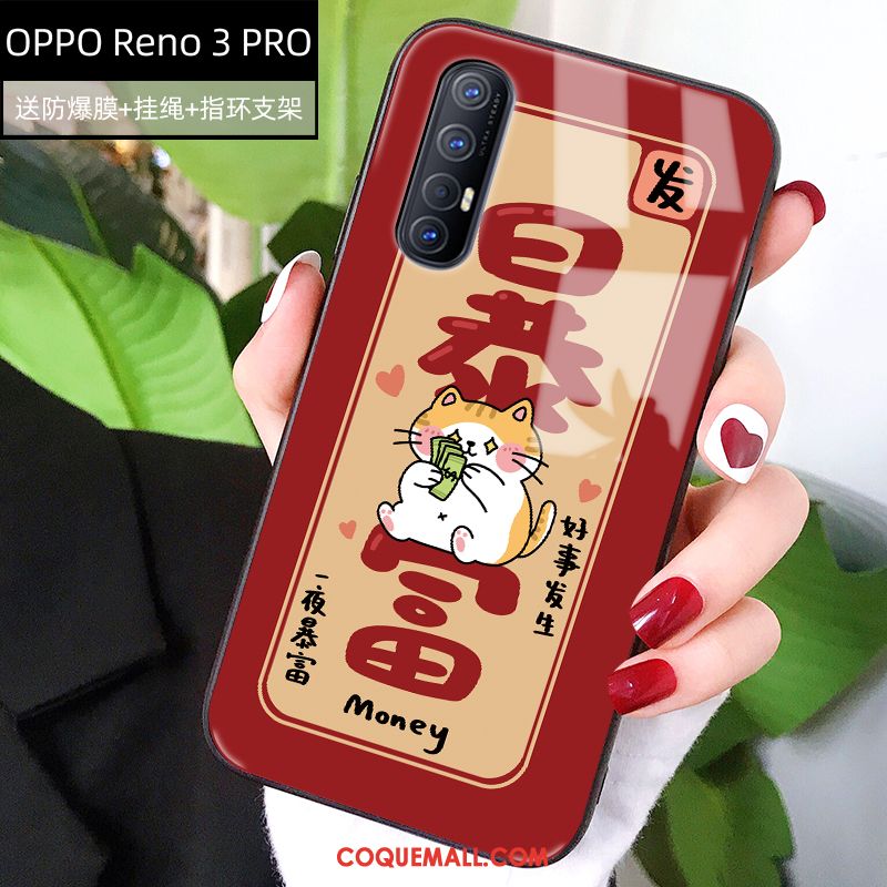 Étui Oppo Reno 3 Pro Silicone Protection Verre, Coque Oppo Reno 3 Pro Tout Compris Téléphone Portable