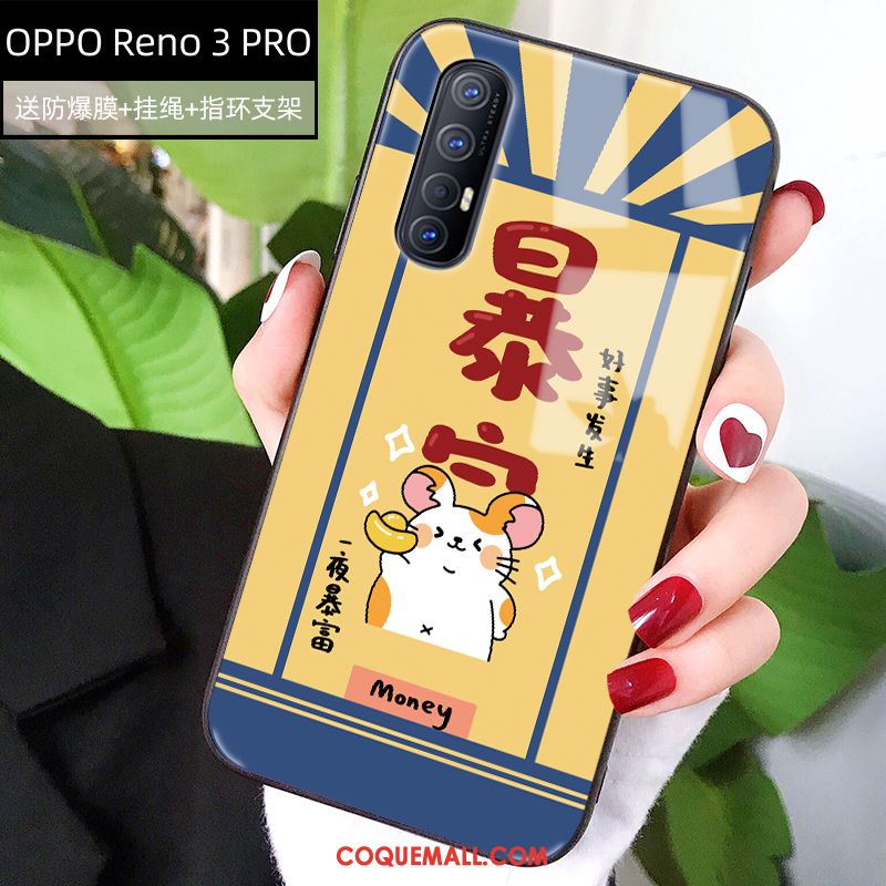 Étui Oppo Reno 3 Pro Silicone Protection Verre, Coque Oppo Reno 3 Pro Tout Compris Téléphone Portable