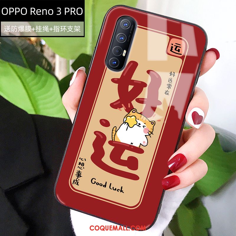 Étui Oppo Reno 3 Pro Silicone Protection Verre, Coque Oppo Reno 3 Pro Tout Compris Téléphone Portable