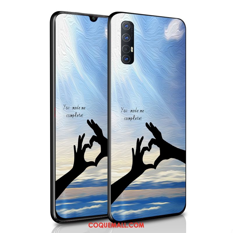 Étui Oppo Reno 3 Pro Tout Compris Personnalisé Personnalité, Coque Oppo Reno 3 Pro Blanc Net Rouge