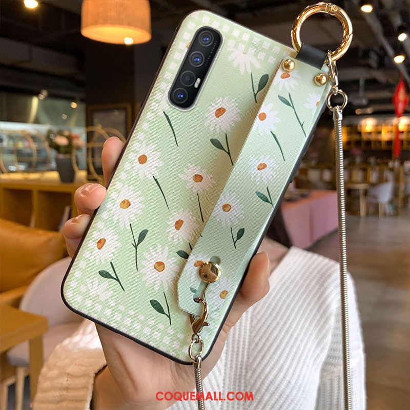 Étui Oppo Reno 3 Pro Téléphone Portable Personnalité Fluide Doux, Coque Oppo Reno 3 Pro Vert Marque De Tendance