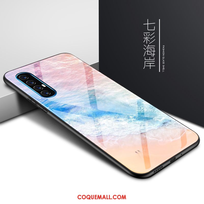 Étui Oppo Reno 3 Pro Verre Créatif Incassable, Coque Oppo Reno 3 Pro Téléphone Portable Tout Compris