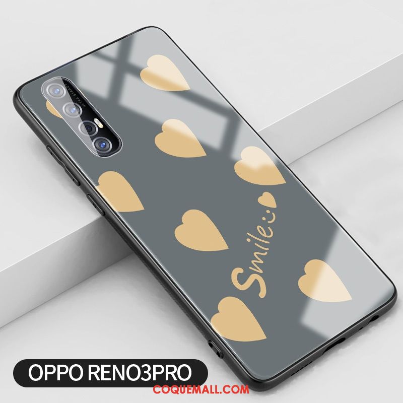 Étui Oppo Reno 3 Pro Vert Tendance Frais, Coque Oppo Reno 3 Pro Amour Créatif