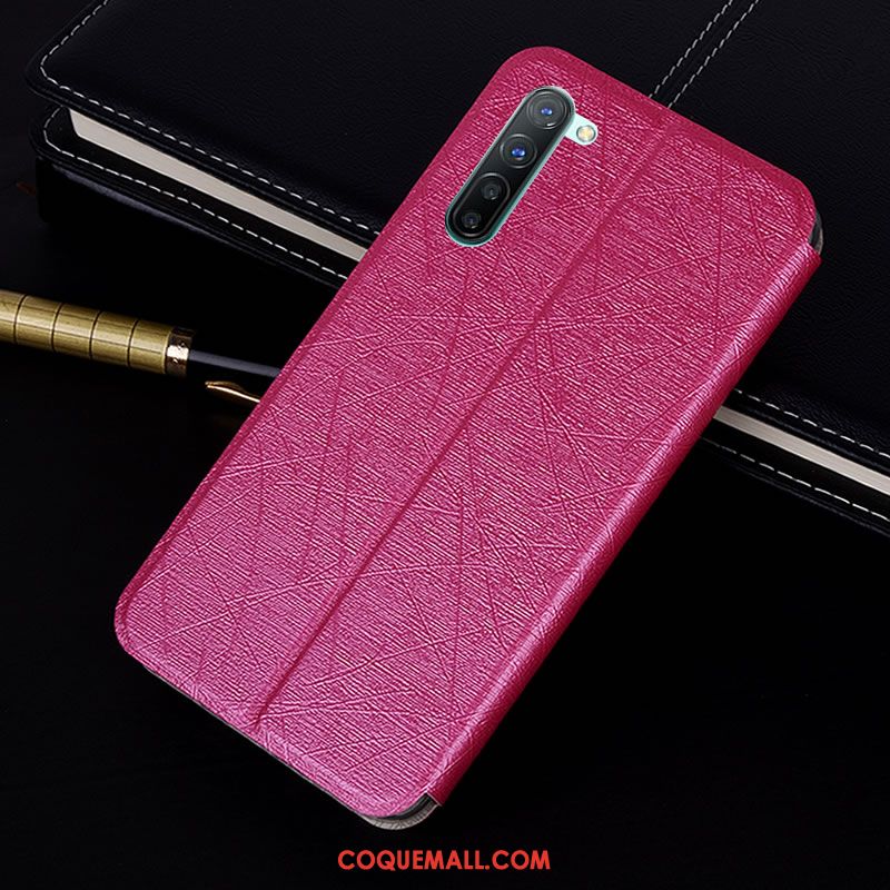 Étui Oppo Reno 3 Protection En Cuir Fluide Doux, Coque Oppo Reno 3 Bleu Tout Compris